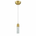 Brilliantbulb 1 Light LED Mini Pendant Champagne Brass Finish with Bubble Glass BR2690067